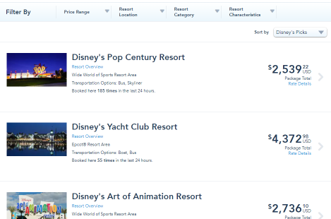 Booking a Disney Vacation
