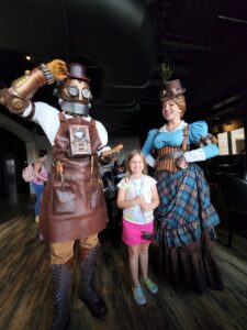 Jacques and Penelope with Aubrey at Toothsome Chocolate Emporium